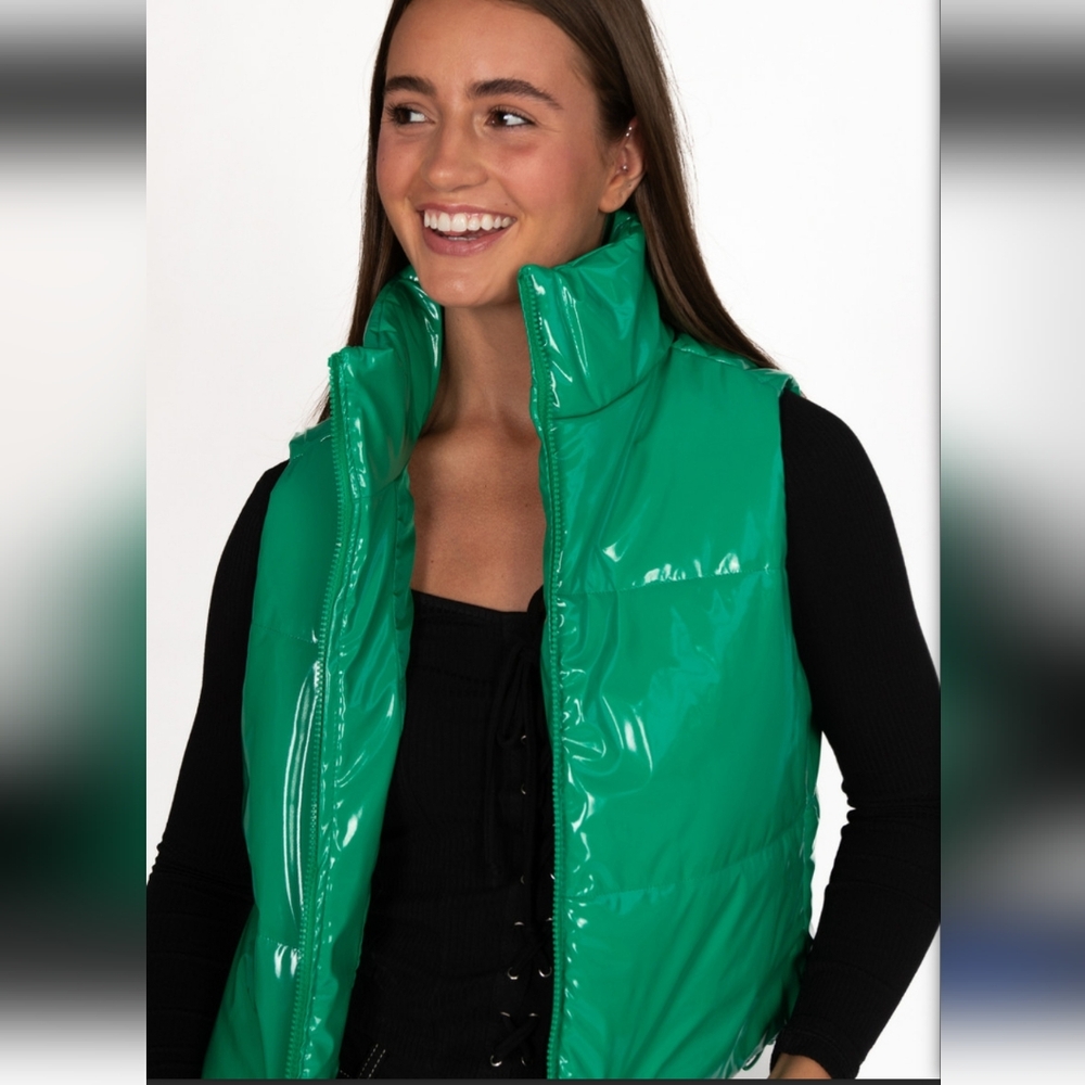 Kelly Green Puffer Vest